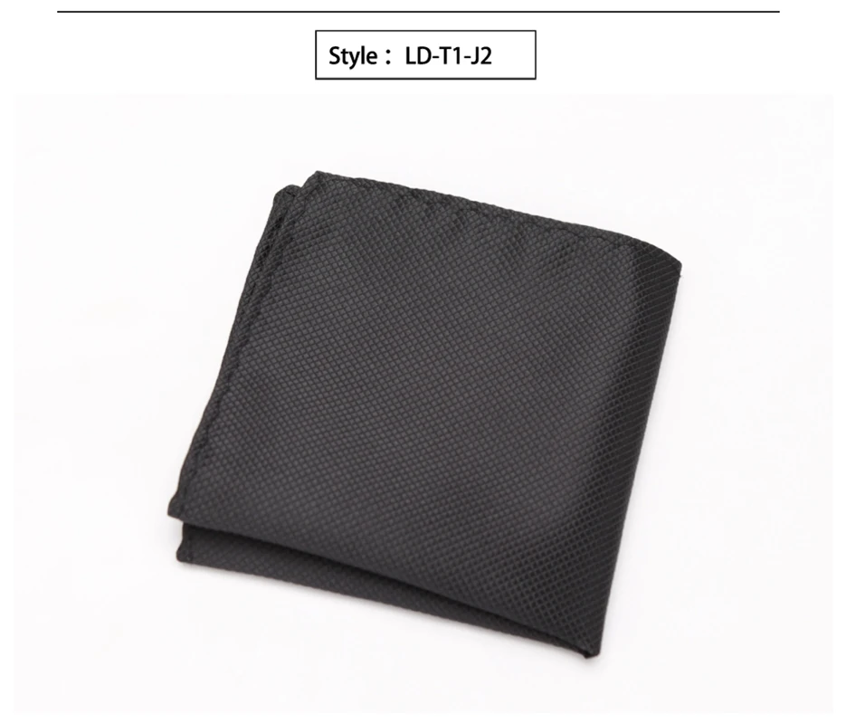 XGVOKH Cravat Fashion Pocket Square Grid Handkerchief Men Gifts Accessories Polyester Hanky Solid Color Towel Black White Tie