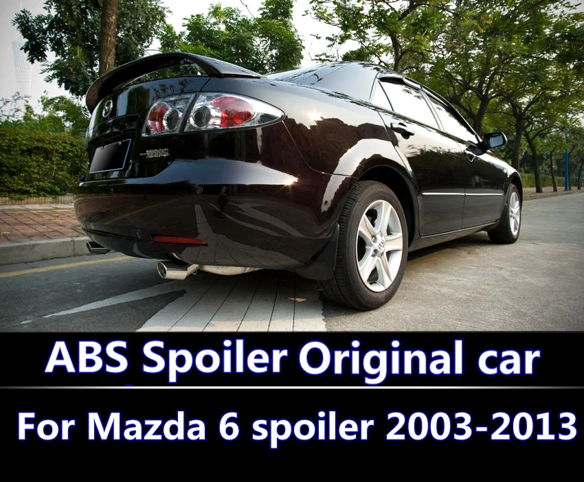 Для Mazda 6 2003-2013 спойлер высокого качества ABS Материал заднее крыло автомобиля