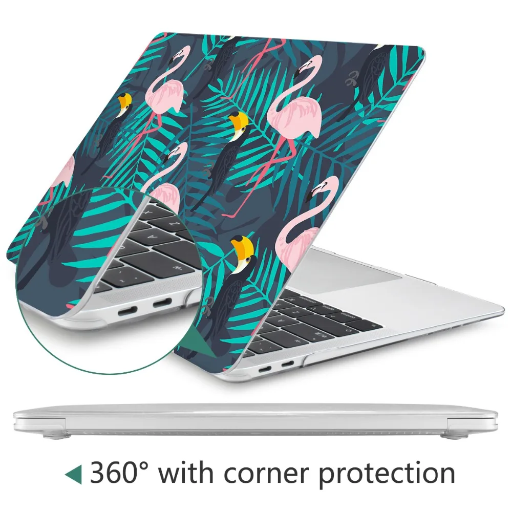 Чехол для ноутбука с фламинго APPle MacBook Air Pro retina 11 12 13 3 15 4 дюймов сенсорной панелью