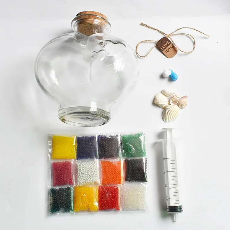 DIY Набор растущих водяных шаров с мини-орнаментом раковины детские игрушки бутылки желаний смешанные бусины - Цвет: L