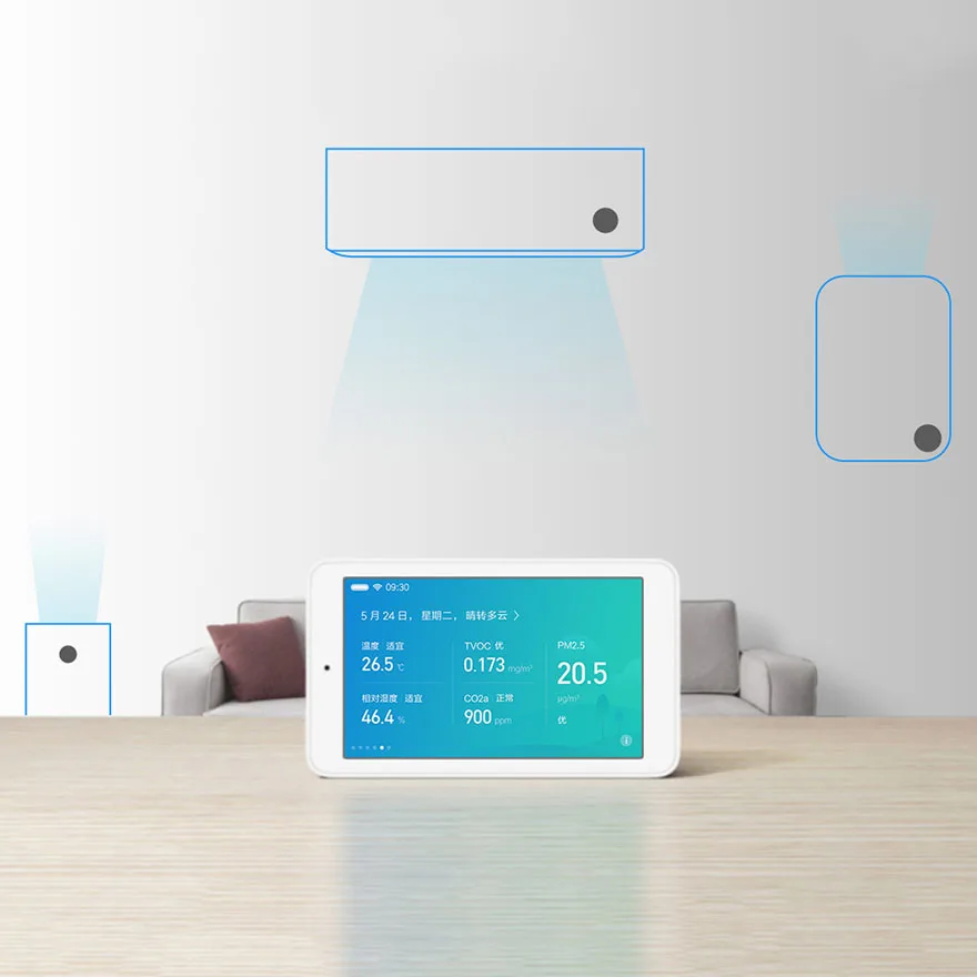 Xiaomi Mijia Air Detector высокоточный сенсорный экран 3,97 дюйма USB интерфейс дистанционного управления PM2.5 монитор для дома и офиса