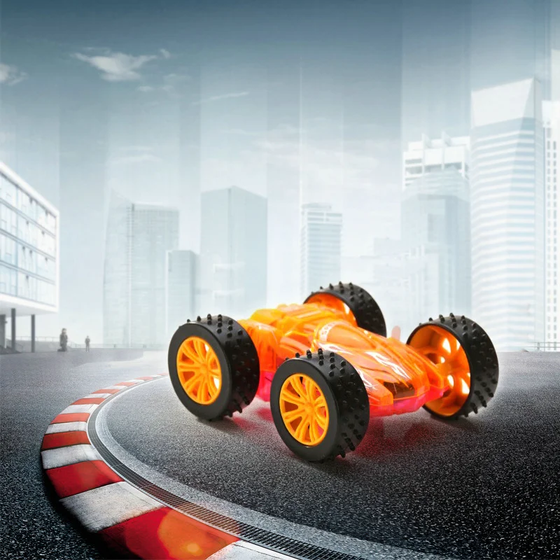 Новый мигающий двусторонний игрушечный автомобиль для игр светодиодные Детские