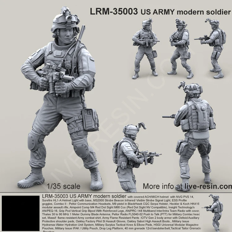 1/35 современный солдат армии США #3 полимерная модель фигура солдата GK разобранный