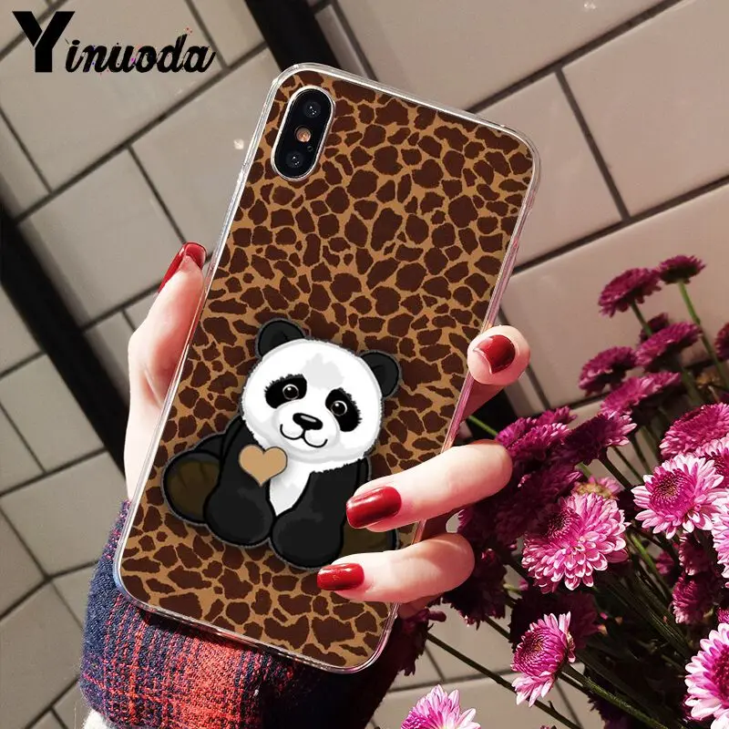 11pro MAX Милый Панда Новинка чехол для телефона Fundas Apple iPhone 8 7 6 6S Plus X XS 5 5S SE XR Чехлы
