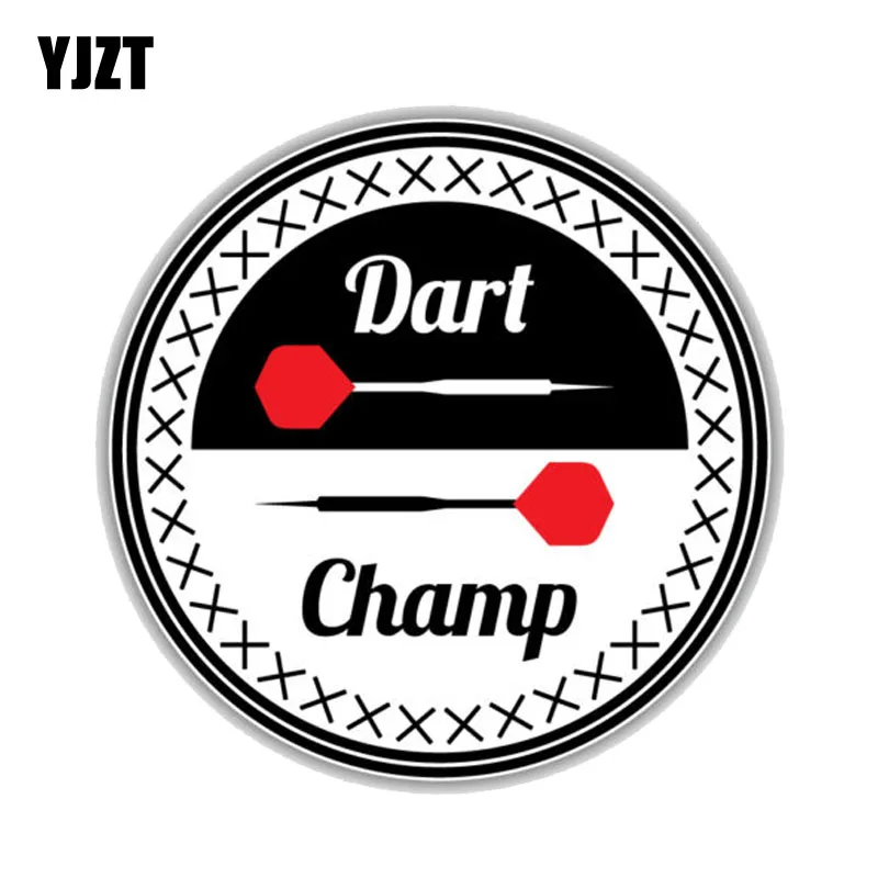 YJZT 13 см * Модный бейдж Дротика Champ Sport значок ПВХ наклейка на мотоцикл автомобиль