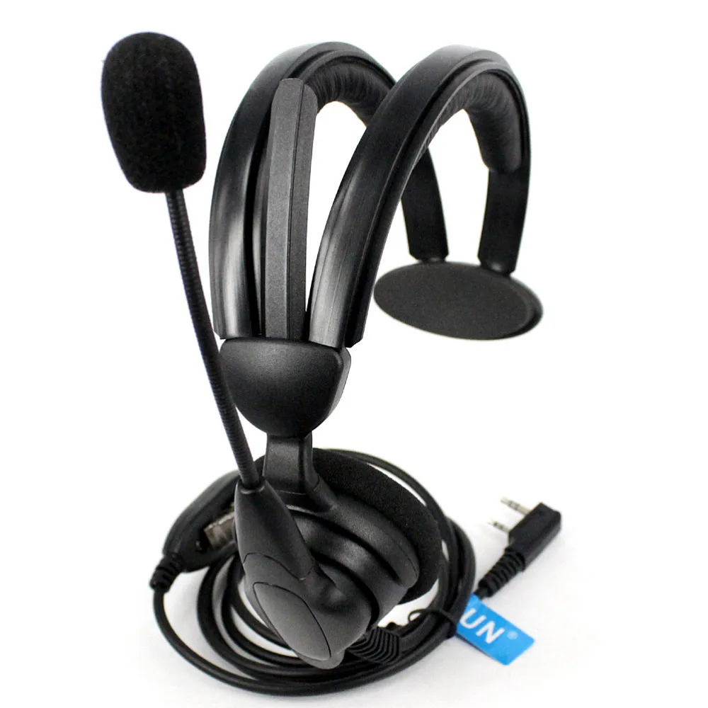 Новый черный 2 булавки наушники гарнитуры с поворотным штанга микрофона для Kenwood