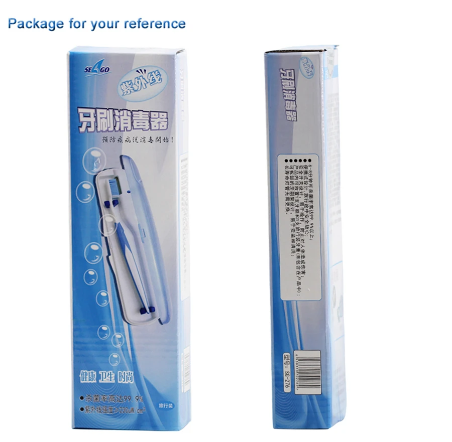 Seago УФ дезинфицирующее средство зубная щетка дорожная упаковка стерилизатор Антибактериальный ультрафиолетовый свет зубная щетка стерилизатор автоматический светодиодный светильник