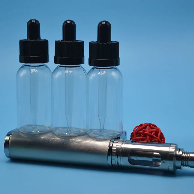 2000 шт E liquid 30 мл PET Black Childproof Caps 1OZ пустая бутылка со стеклом типа капельница для cig