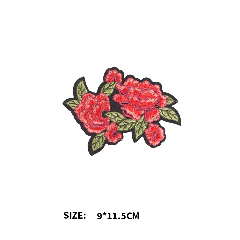 Cool Rose Iron on Patches - Surpdeco Stickers Embroidery Patch Heat Transfer DIY Applique Accessories for Clothes Bags | Дом и сад