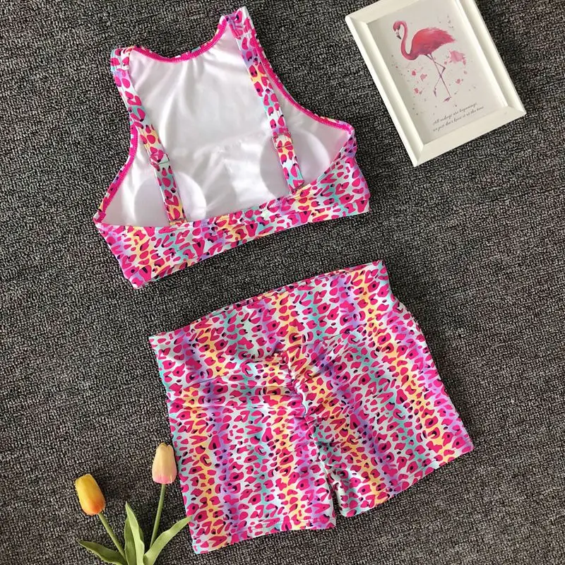 2019 бикини пуш ап женский купальник с принтом высоким вырезом Купальники шорты из