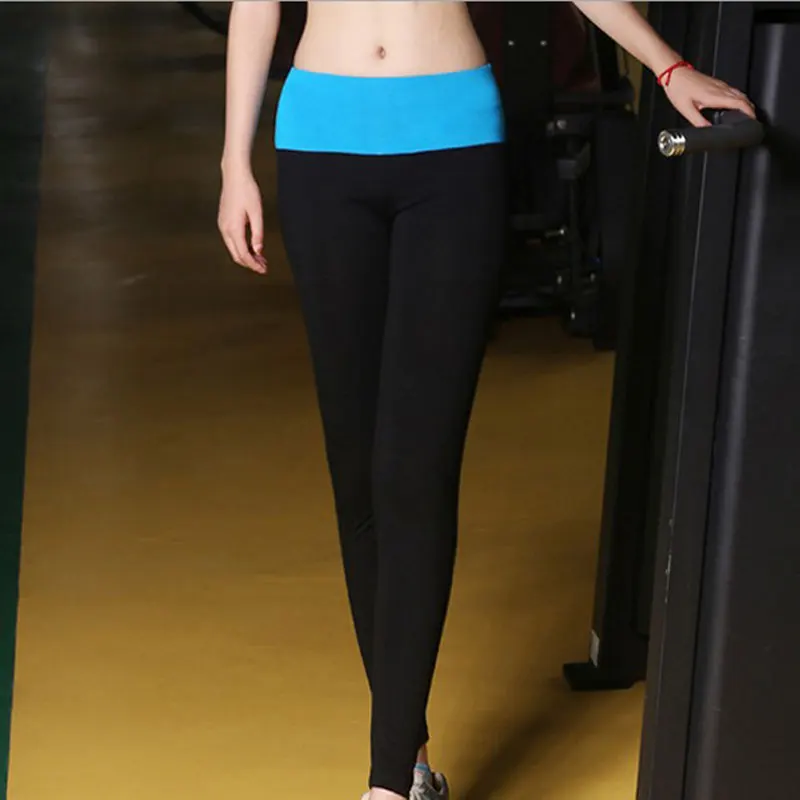 Ladies tight fitness legging yoga pants women 2017 solid color sport running for woman | Спорт и развлечения