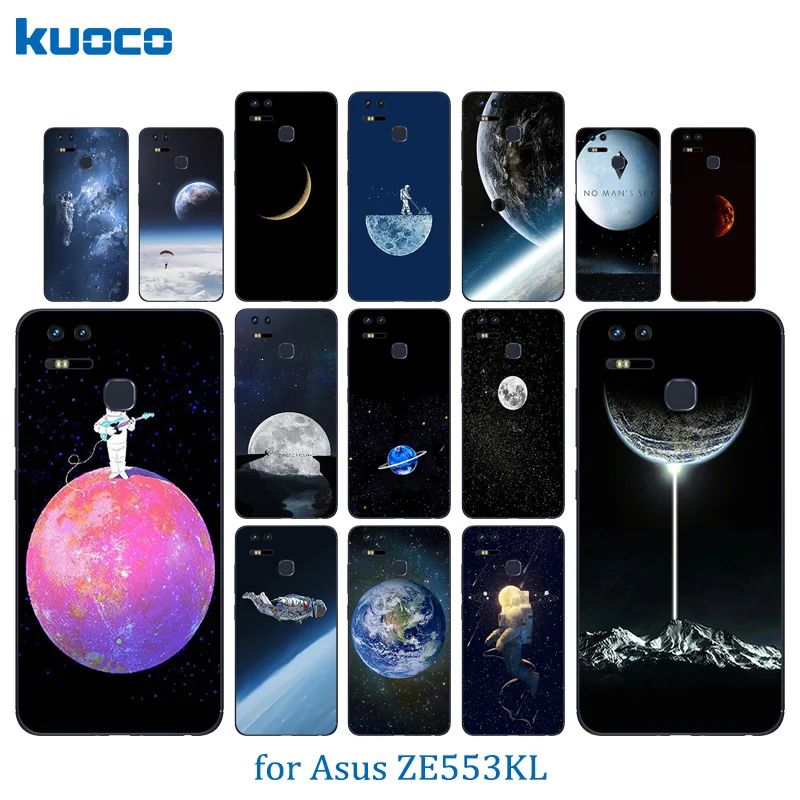 5.5 inch For Asus Zenfone 3 Zoom ZE553KL Phone Case Soft TPU Silicone Coque Space World Pattern Cover matte Full Protector Shell |