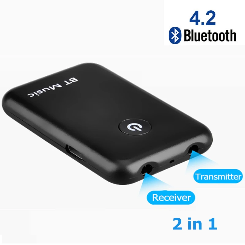 2 в 1 Bluetooth передатчик приемник для ТВ автомобильный компьютер 4,2 беспроводной Bluetooth адаптер 3,5 мм AUX аудио стерео музыкальный приемник