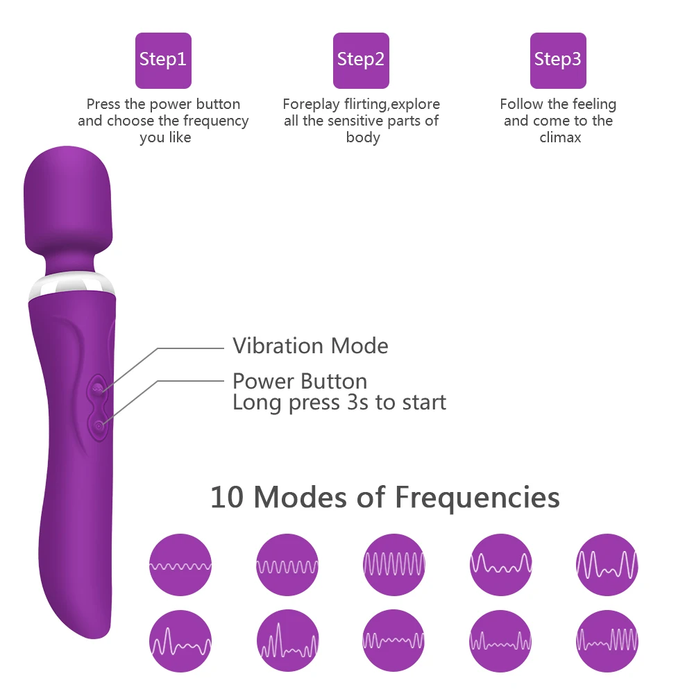 10 скоростей AV волшебная палочка мощные большие вибраторы для женщин массажер
