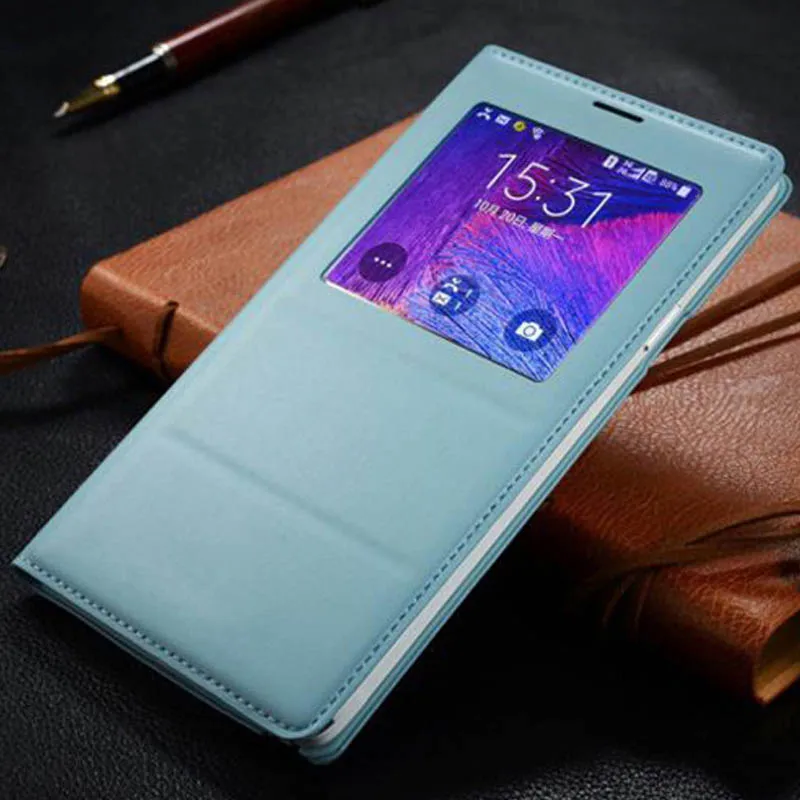 Smart View Auto Sleep Функция спина без чип кожаный чехол с откидной крышкой для Samsung Galaxy Note