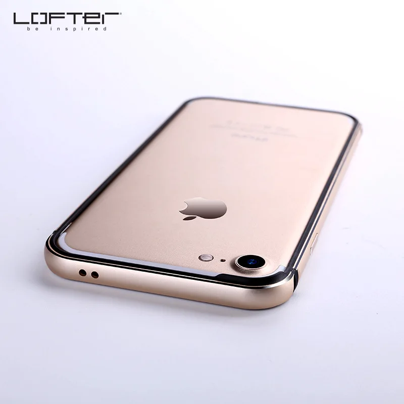 black gold Алюминиевый металлический бампер для iPhone 7 7 Plus, тонкая рамка, чехол для телефона, полная защита, покрытие из сплава, Ультратонкий чехол, Capinha для Apple - Цвет: black gold