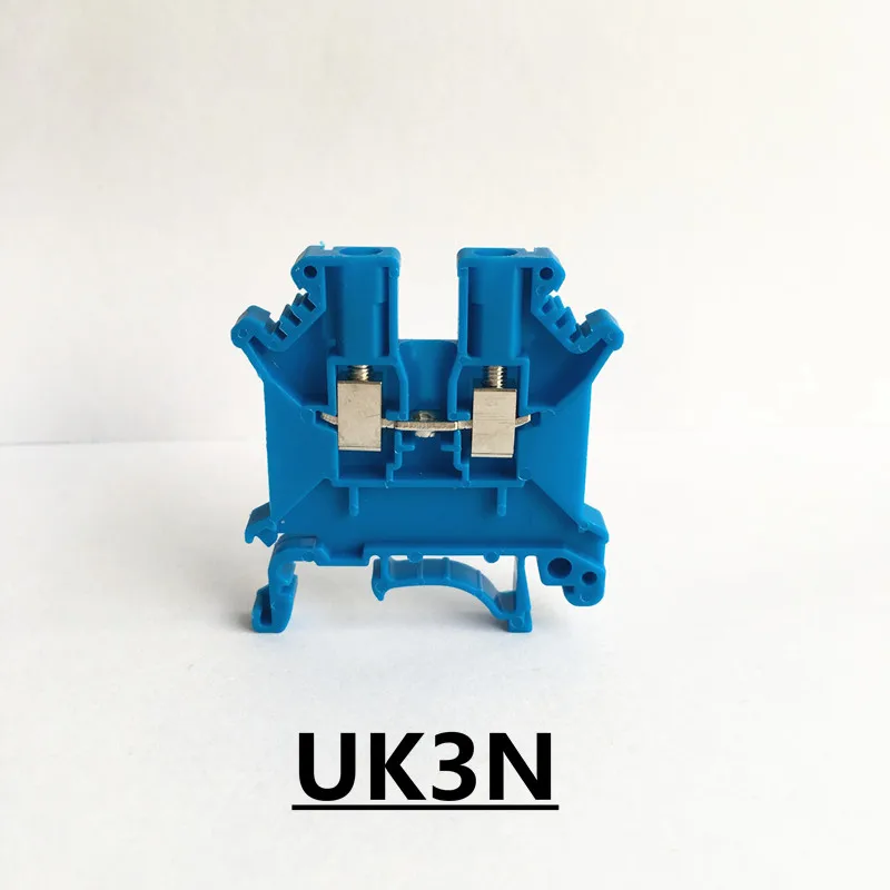 Клеммная колодка провода Синий Серый Цвет UK3N din-рейка Электрический проводник