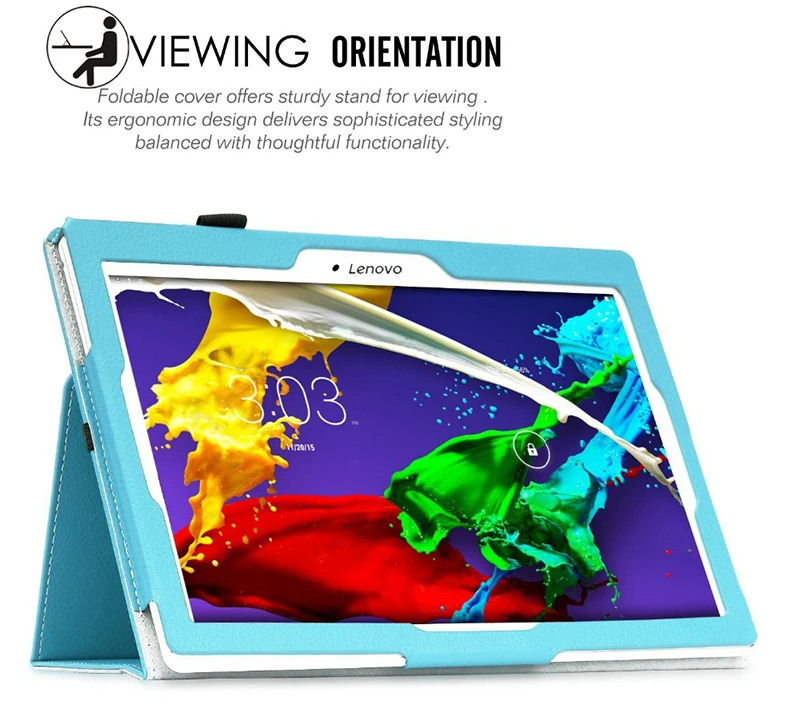Откидная крышка Подставка планшет чехол для lenovo Tab A10-70 A7600 A7600F A7600H A7600HV B0474 из искусственной кожи чехол для lenovo A7600 A10-80h