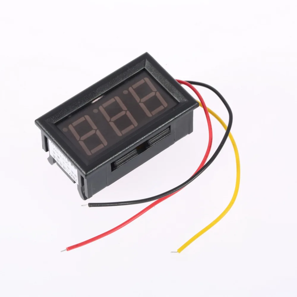 1 шт. Мини цифровой вольтметр 4 5 30V 3 провода двигатель транспортного средства