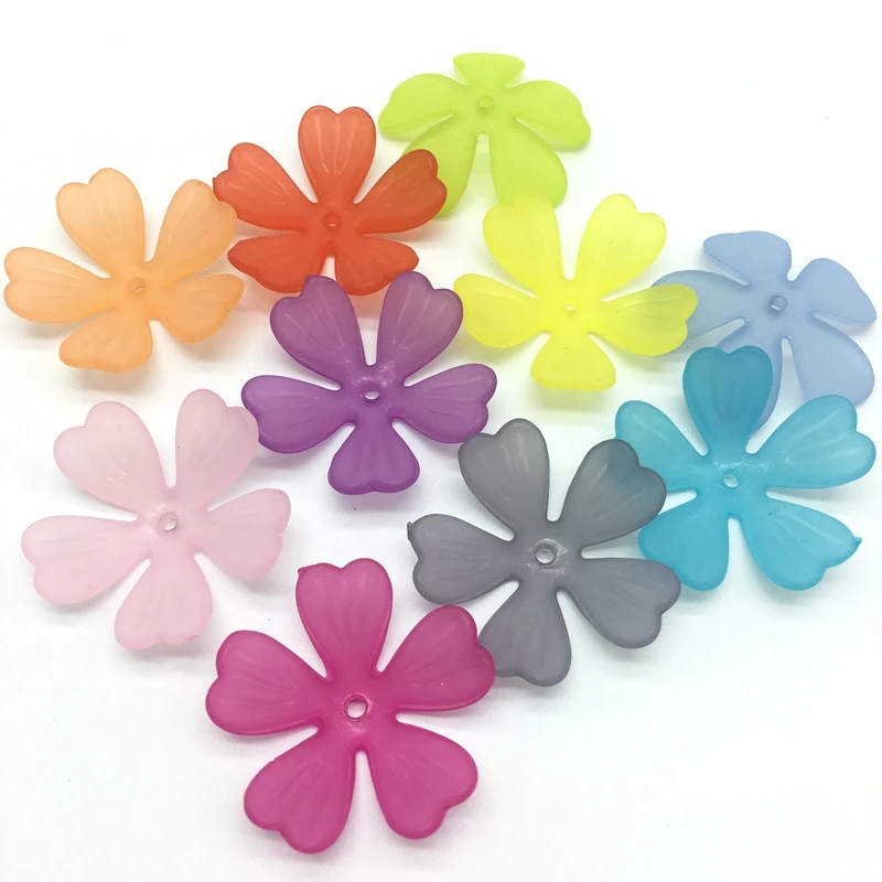 Пластиковые акриловые полупрозрачные блестящие полированные бусины в форме