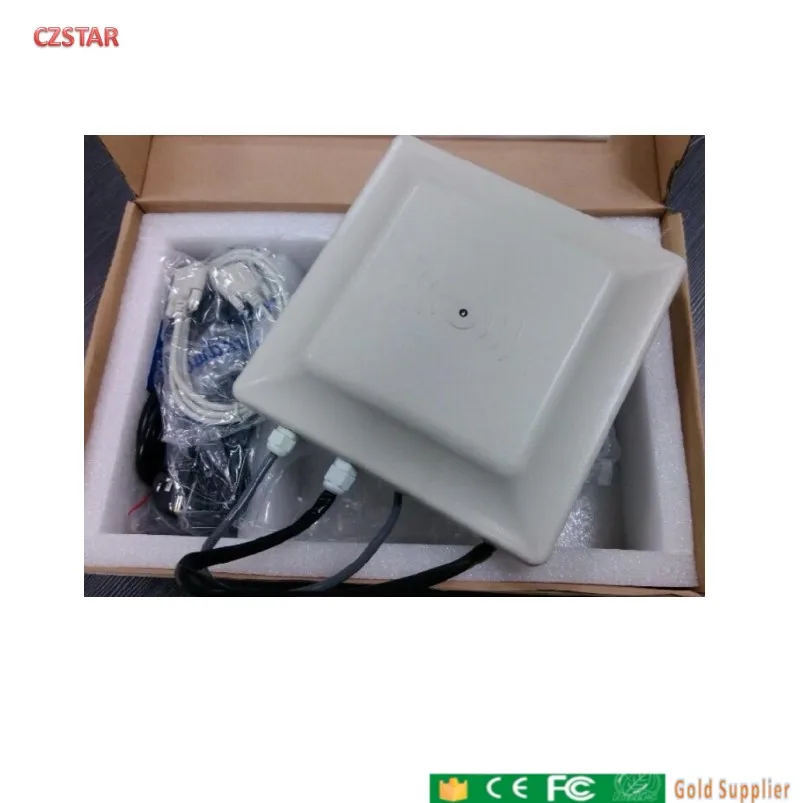 Интегрированный считыватель карт UHF RFID дальность 6 м антенна 8 дБи 9 RS232 RS485 Wiegand TCP/IP