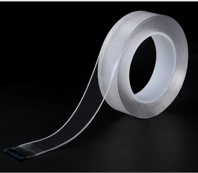 Прозрачная двухсторонняя нано лента не оставляющая следов многократно моется