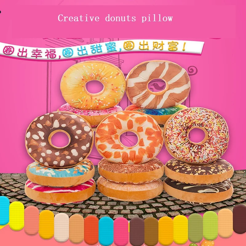 40cm multi-purpose Creative lovely donuts pillow delicious plush toys interesting cushion Birthday present Mother's day gift | Игрушки и