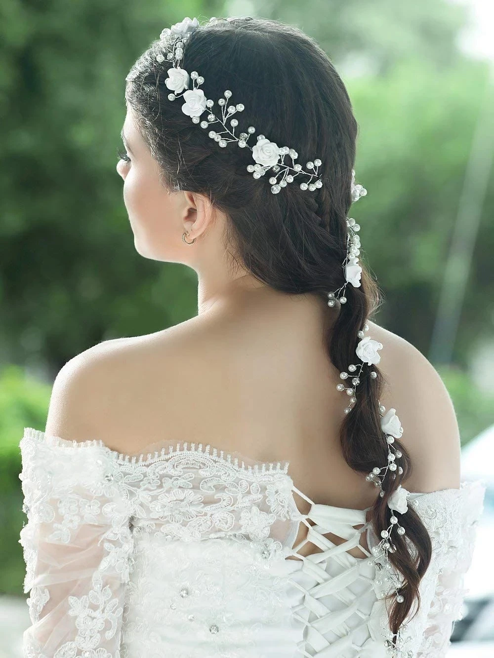 Cute Romantic Flower Pearls Bridal Headpiece Jewelry For Girls Crystal Crown Wedding Headbands Forehead Hair Accessories 2020 | Украшения и