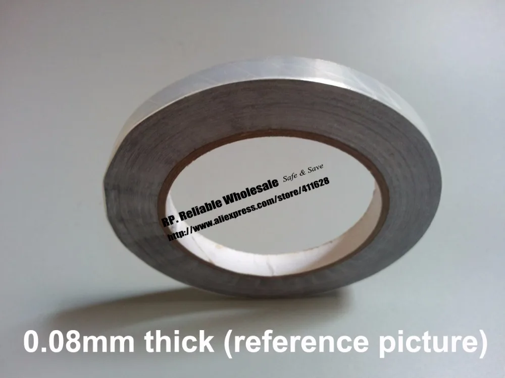 

65mmx40M 0.08mm thickness One Face Conductivity Hot Resist Aluminum Foil Adhered Tape fit for Kitchen, Refrigerator, Pipe Wrap