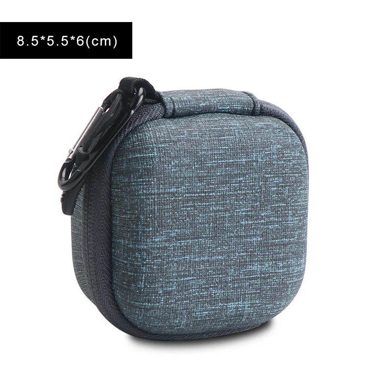 square IKSNAIL EVA Жесткий мини-чехол для наушников на молнии для BlueBuds кожаный чехол-вкладыш Bluetooth сумка для наушников органайзер для зарядного устройства - Цвет: square