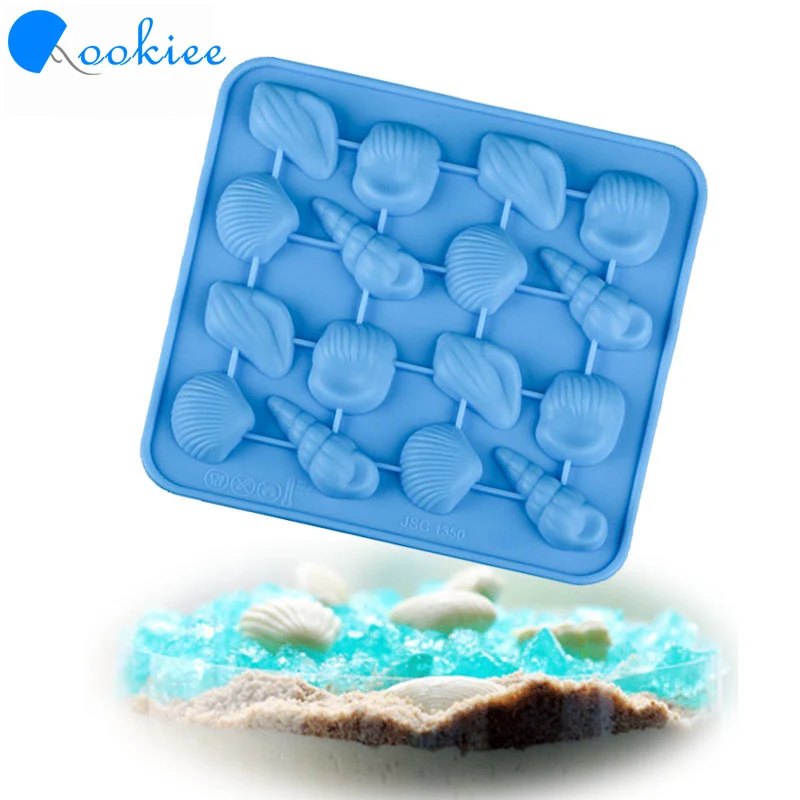 Qookiee DIY торта морской раковины формы силиконовые помады Ice для выпечки отделочных