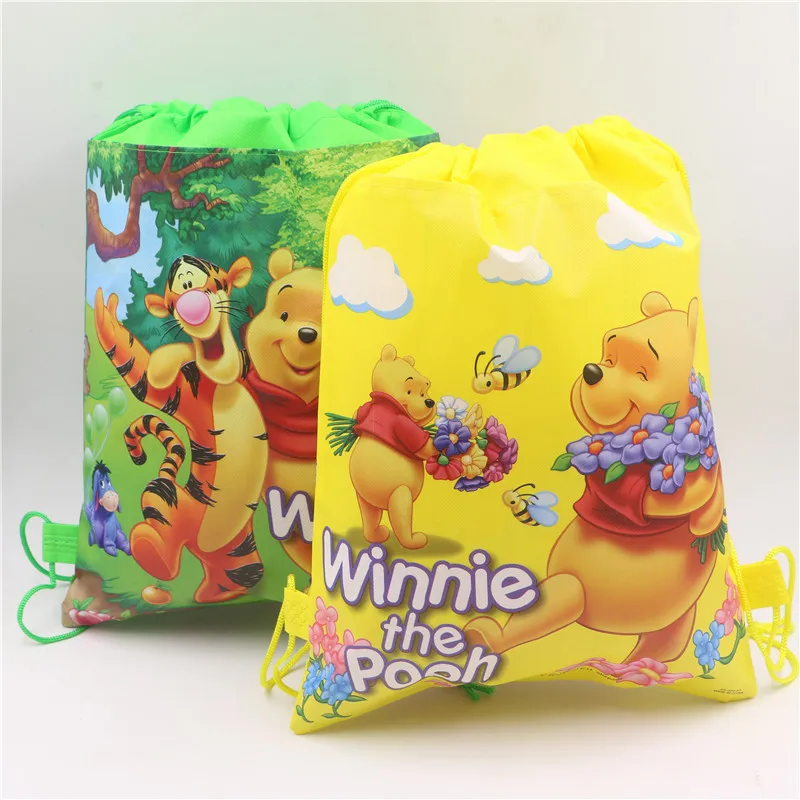 1 шт. Новый нетканый материал дорожная школьная сумка для детей Винни Пух drawstring