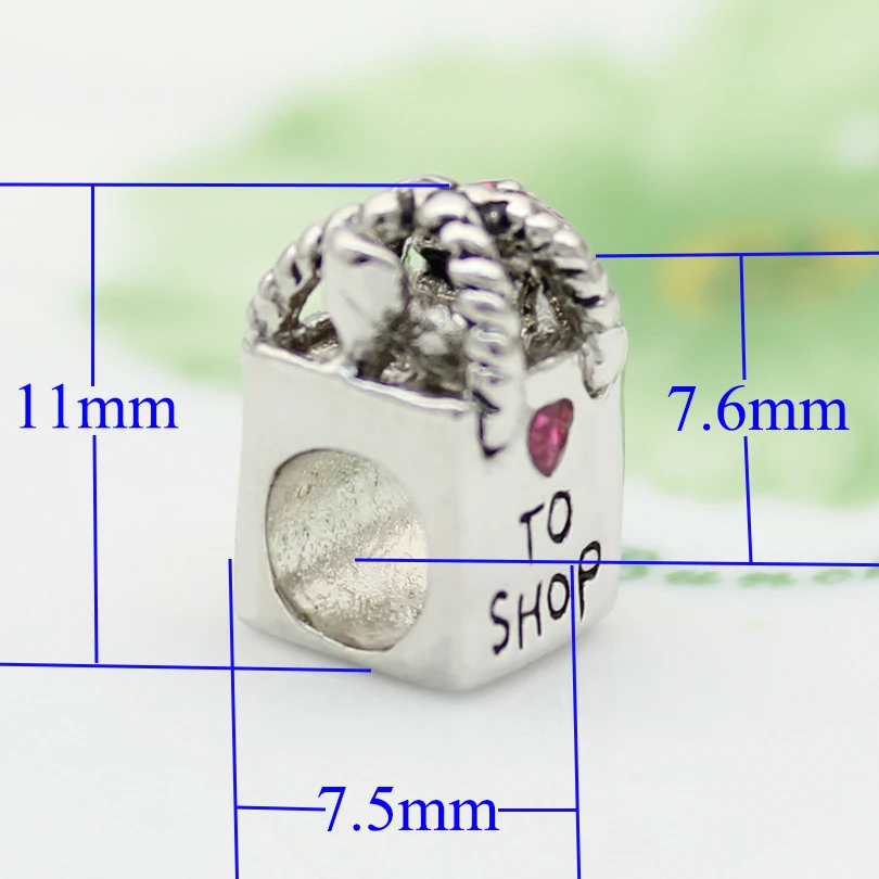 5 мм модные ювелирные изделия с прямым отверстием женские сумки для покупок в