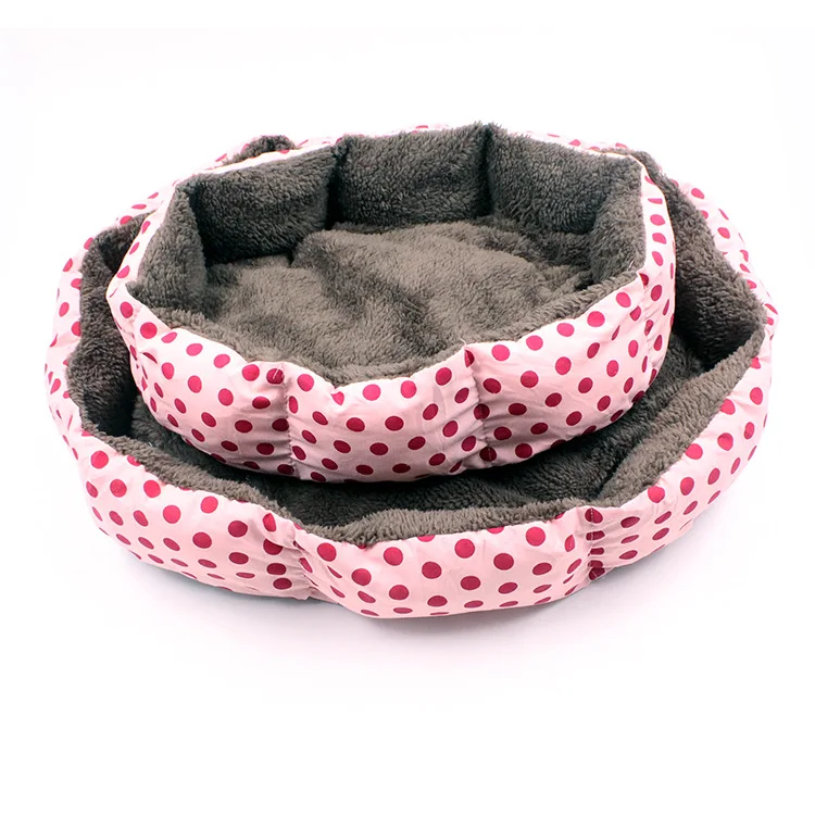 Dot Star anise Kennel Super soft Velveteen Warm in winter Puppy bed Cat's nest Washable Wave Pet | Дом и сад