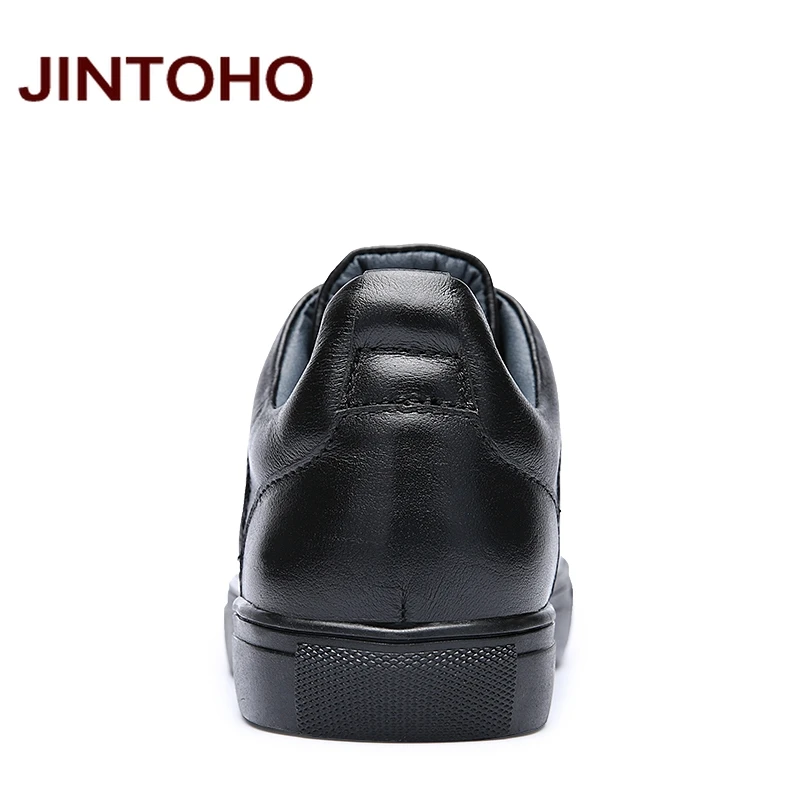 JINTOHO Men Genuine Leather Shoes Fashion Black Pure Male Casual Shose Designer Flats Mens Moccasins | Обувь