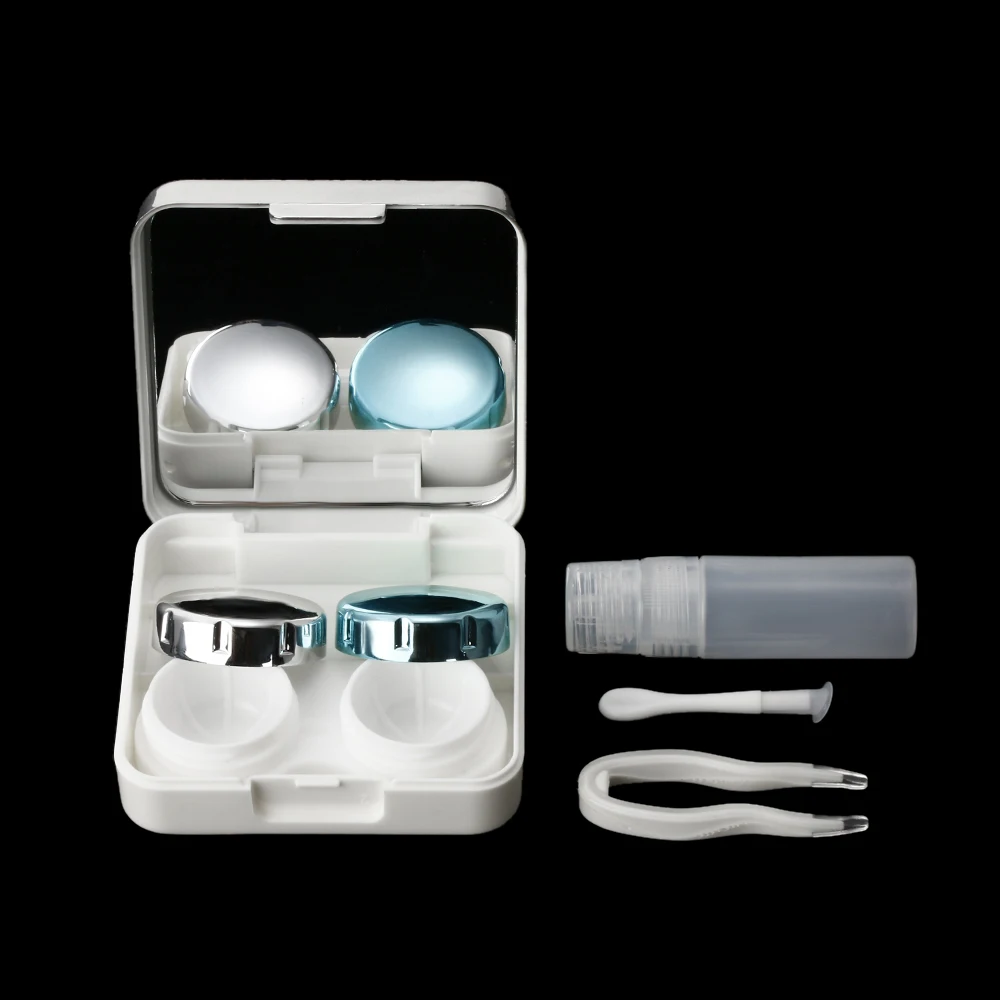 1 шт. ABS пластик квадратный зеркальный чехол разноцветные контактные линзы Чехол