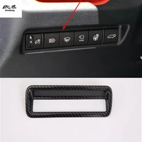 1pc car sticker abs carbon finber grain headlight adjustment switch decoration cover for 2019 toyota rav4 car accessories