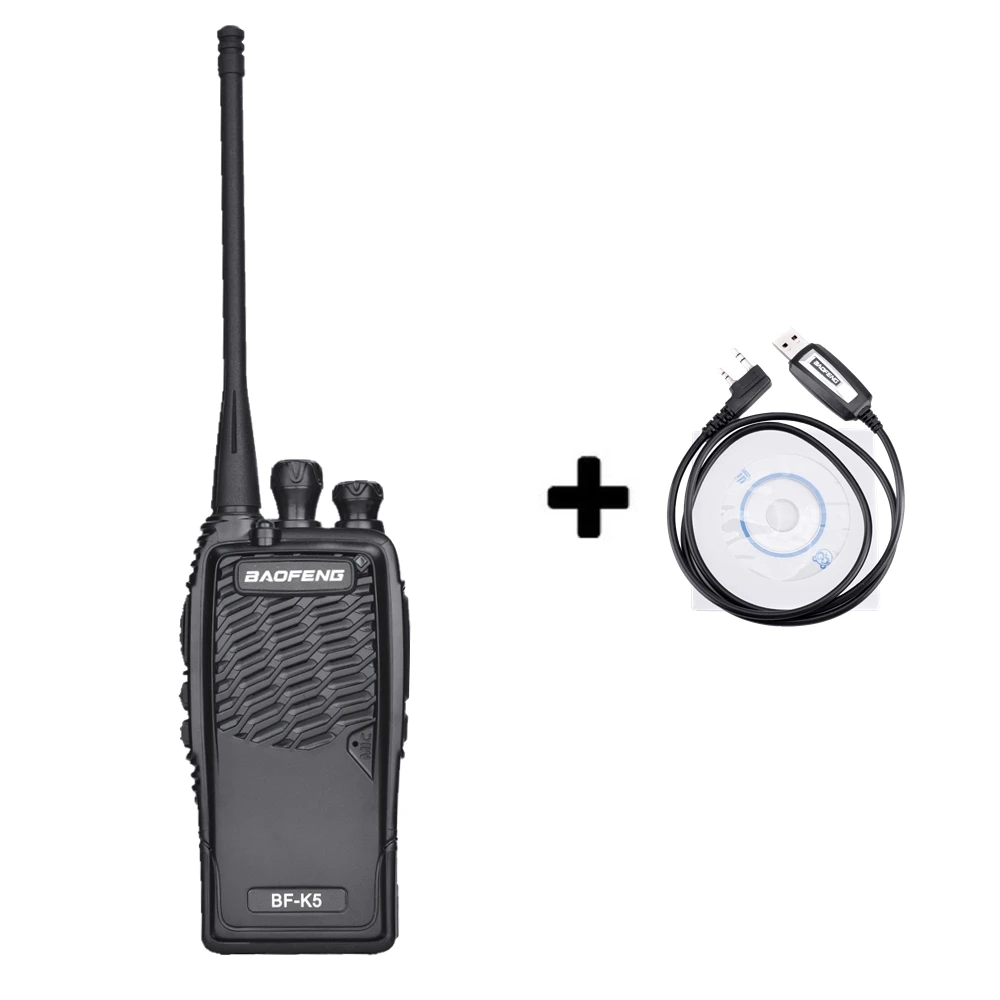 add a program cable Baofeng Walkie Talkie BF-K5 Любительское радио Портативное двухстороннее радио Pofung K5 Woki Toki беспроводной Fm Ham трансивер - Цвет: add a program cable