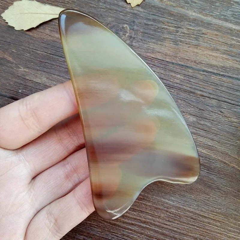 Массажер для лица Gua Sha массажная пластина скраппинга натуральный рожковый