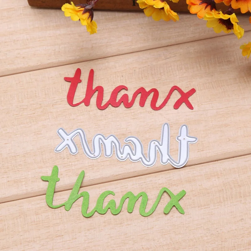 Thanx Cool Yay Hello Happy Baby спасибо любовь счастливые слова металлические режущие штампы