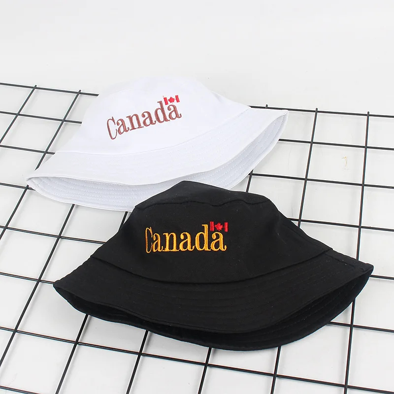 Новая канадская Панама с вышивкой кленовый лист хип хоп Боб Кепка Gorras мужская