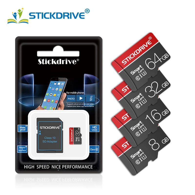 Ультра StickDrive micro sd карта 8 ГБ/16 ГБ/32 ГБ/64 Гб/128 Гб micro sd карта памяти carte memoire 32 Гб C10 мини карта памяти TF Бесплатный SD адаптер