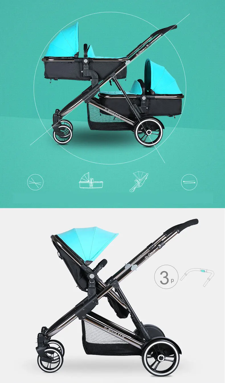Брендовые Детские коляски для близнецов Babyruler twins, детская коляска, складная двойная коляска, детская коляска babyruler