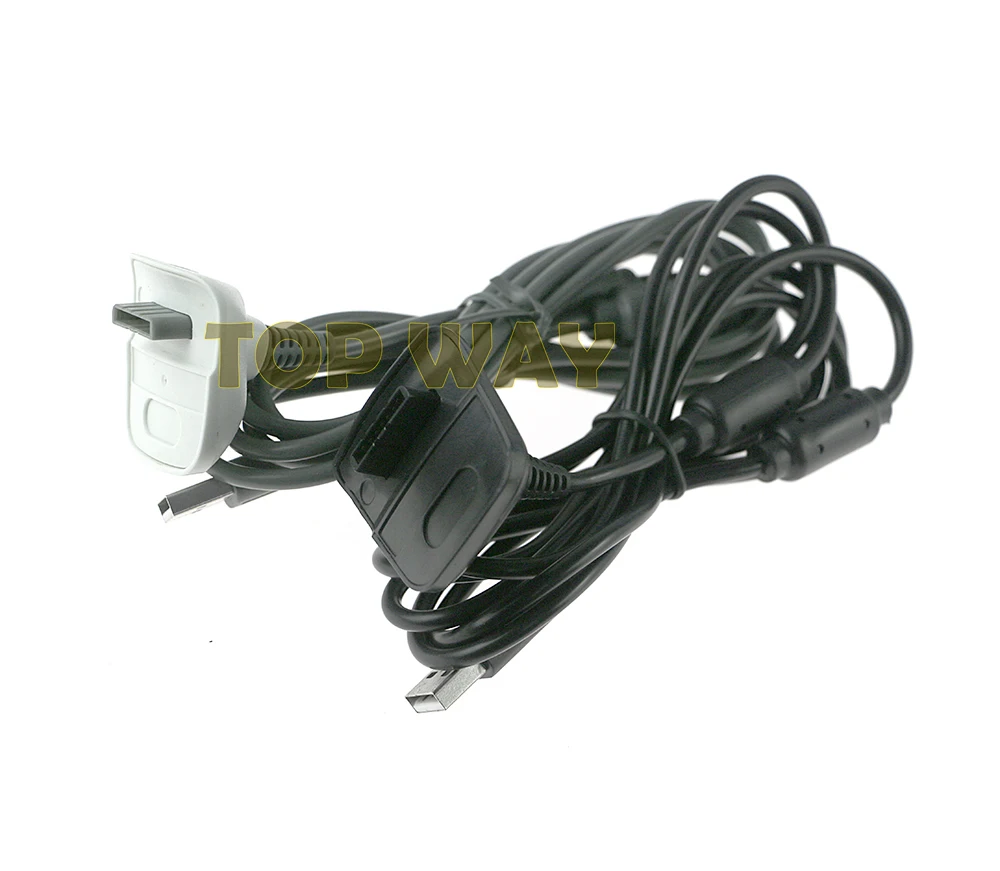 5 шт./лот серый и черный Новый USB кабель для зарядки Xbox360 xbox 360 беспроводной игровой