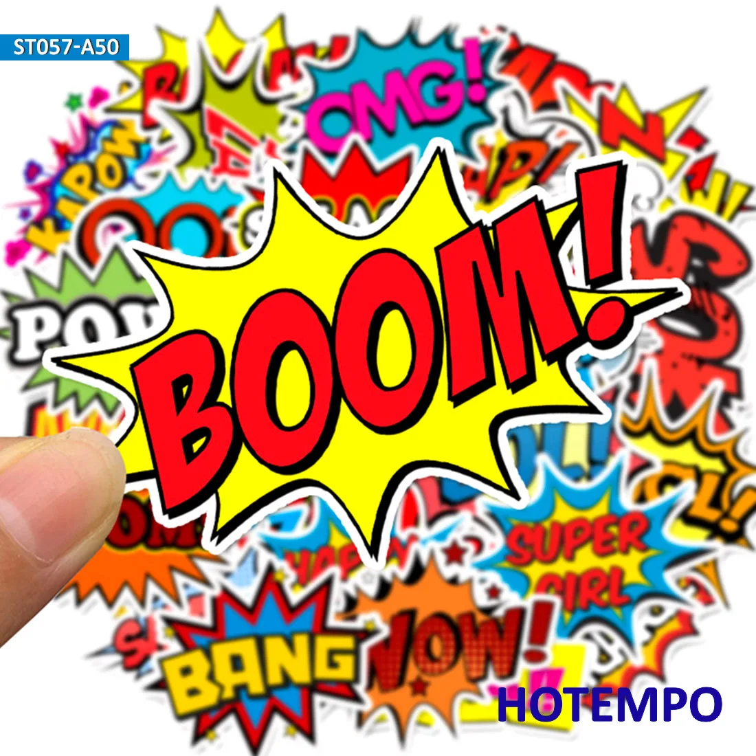 50 шт. BAM POW Wow Boom Bang OMG clouds от explosion стикер s для Мобильный телефон ноутбука багажный