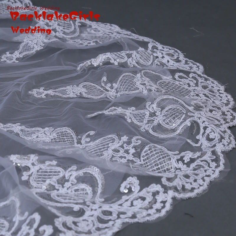 Свадебная Фата с расческой 3 М длинные Ширина 1.8 м реальное изображение кристаллы