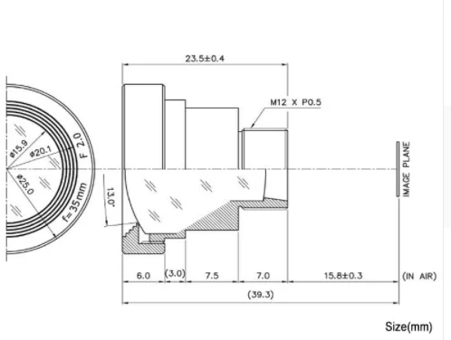 Объектив 1 3 мегапикселя 35 мм с ИК фильтром m12 Mount Aperture F2.0 для экшн камер 1/2 дюйма