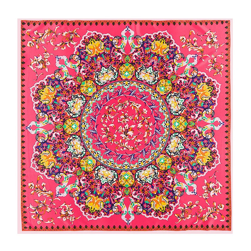 

Women Silk Square Scarf Chinese Style Designer Foulard Luxury Brand Designer Vintage Bandana Wrap NEW [3617]