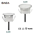 Светодиодный уличный светильник IP67 0,4-0,6 Вт, 12 В, диаметр 3039, 5 мм, теплый белый и холодный белый, синий