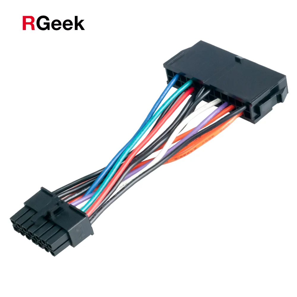 Кабель питания 10 см шнур 18AWG провод ATX 24 контакта на 14 контактов адаптер-кабель для